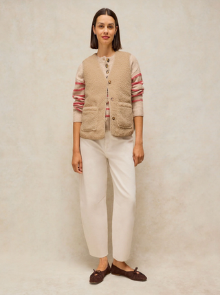 White Stuff Emery Reversible Gilet | Natural