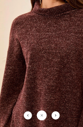 Tribal Funnel Neck Top | Charcoal + Hickory