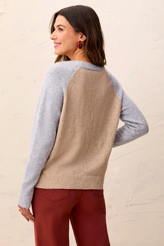 Tribal Colour Block Ragan Sleeve Sweater | Oatmeal