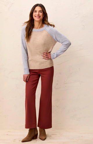 Tribal Colour Block Ragan Sleeve Sweater | Oatmeal