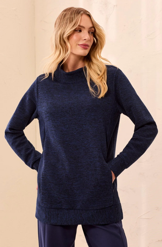 Tribal Ottoman Rub Mock Neck Tunic | Stellar
