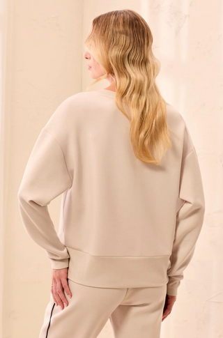 Tribal Techo Lux V-Neck Pullover | Black + Sanddune