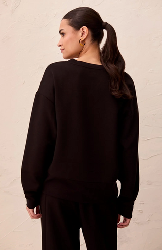 Tribal Techo Lux V-Neck Pullover | Black + Sanddune