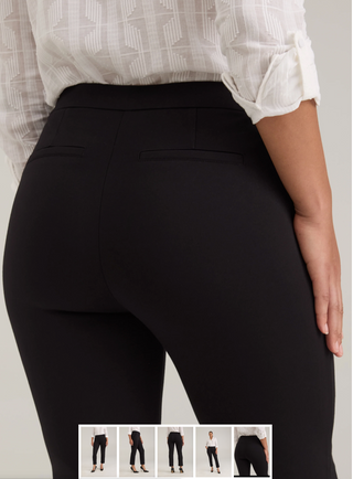 French Dressing Pull-On Straight Leg Pant | Black
