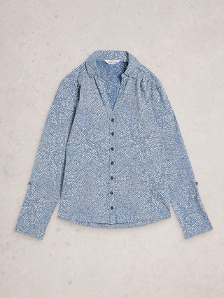 White Stuff Annie Jersey Shirt | Blue Print