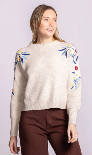 Pink Martini Holland Sweater | Light Grey