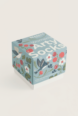 Sea salt gift box of 4 womens arty socks