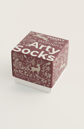 Sea salt gift box of 4 womens arty socks