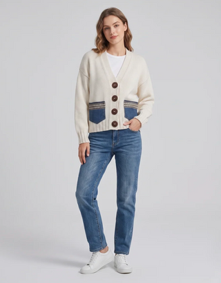 Shannon Passero Isla Cardigan | Black + Cream