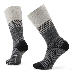 Smartwool Everyday Popcorn Cable Crew Socks | Moss, Violet, Black & Donegal