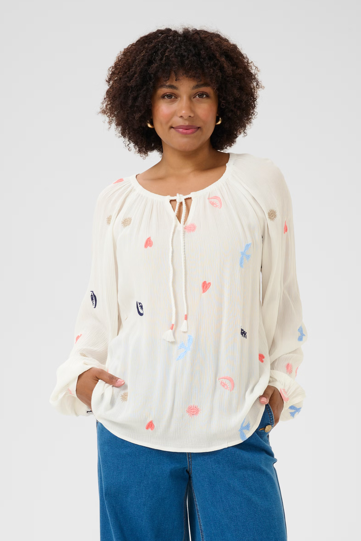 Cream Ronja Blouse | Marshmellow