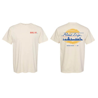 Downtown Kingston Road Trip Unisex T-Shirt | Cream + Navy