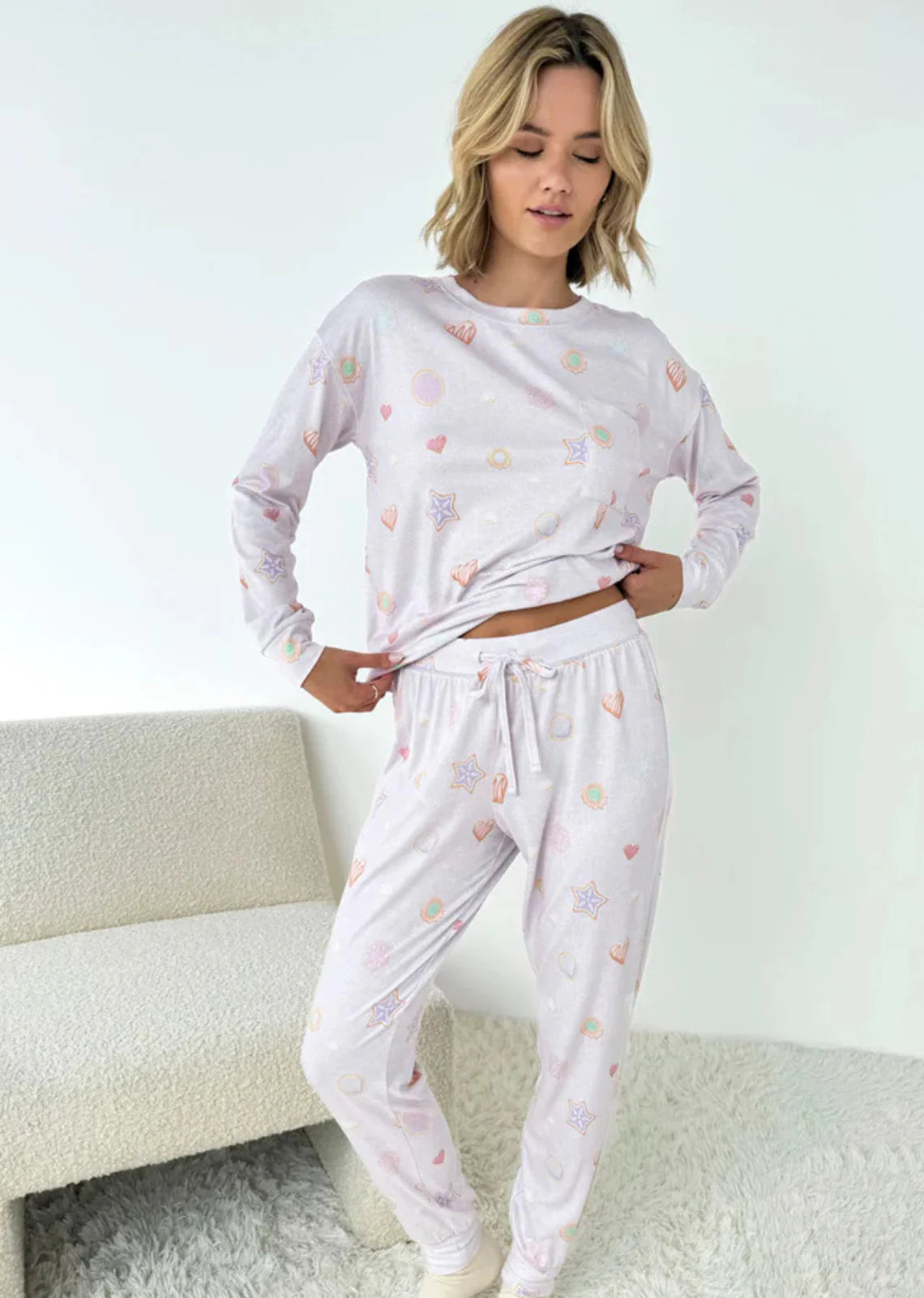 Splendid Marna Jersey Pajama Set | Sugar Cookies
