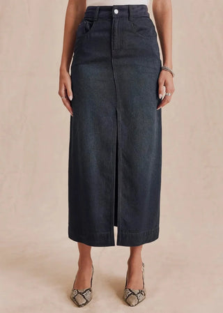 Splendid Ryder Suede Skirt | Dark Rinse