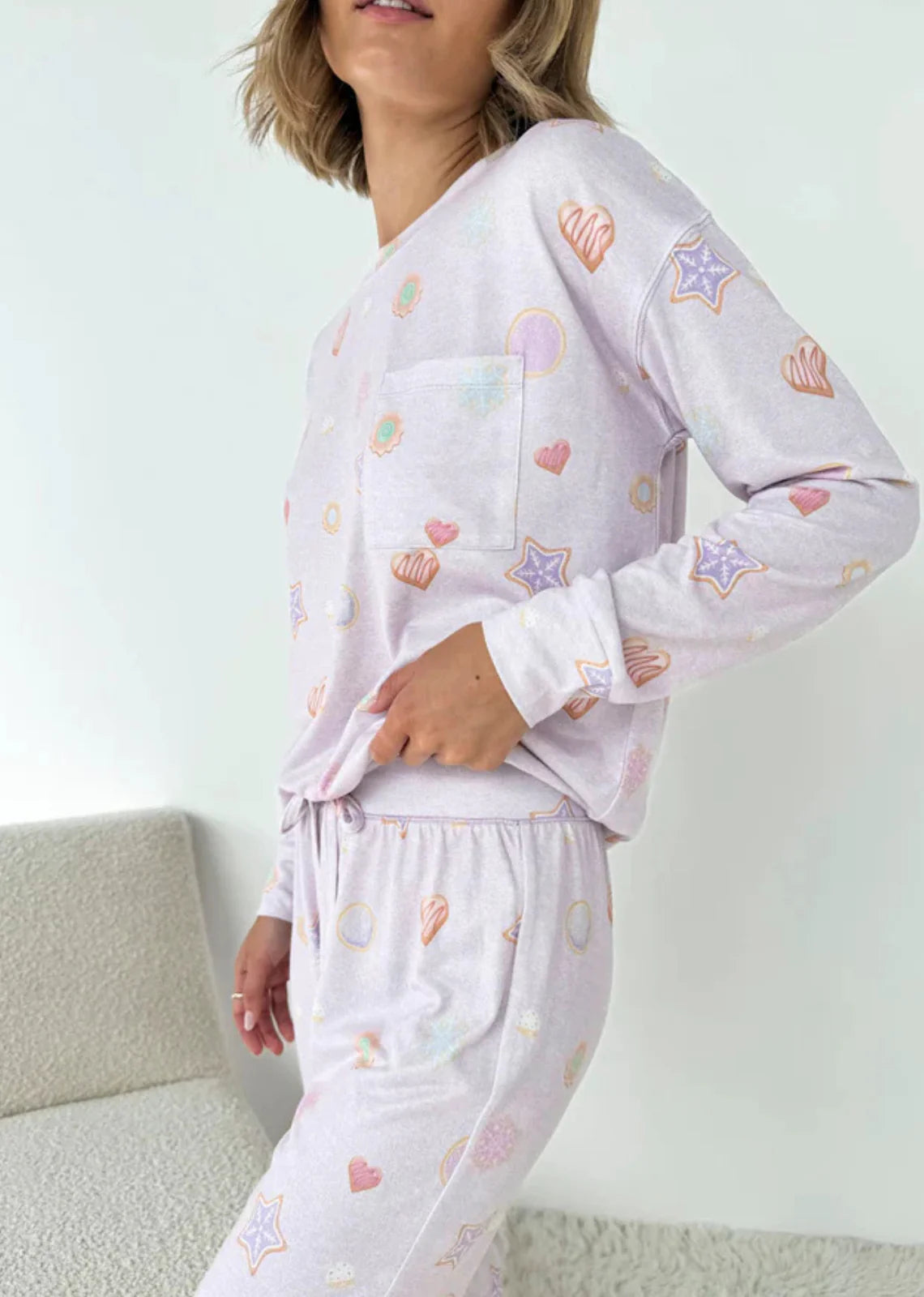 Splendid Marna Jersey Pajama Set | Sugar Cookies