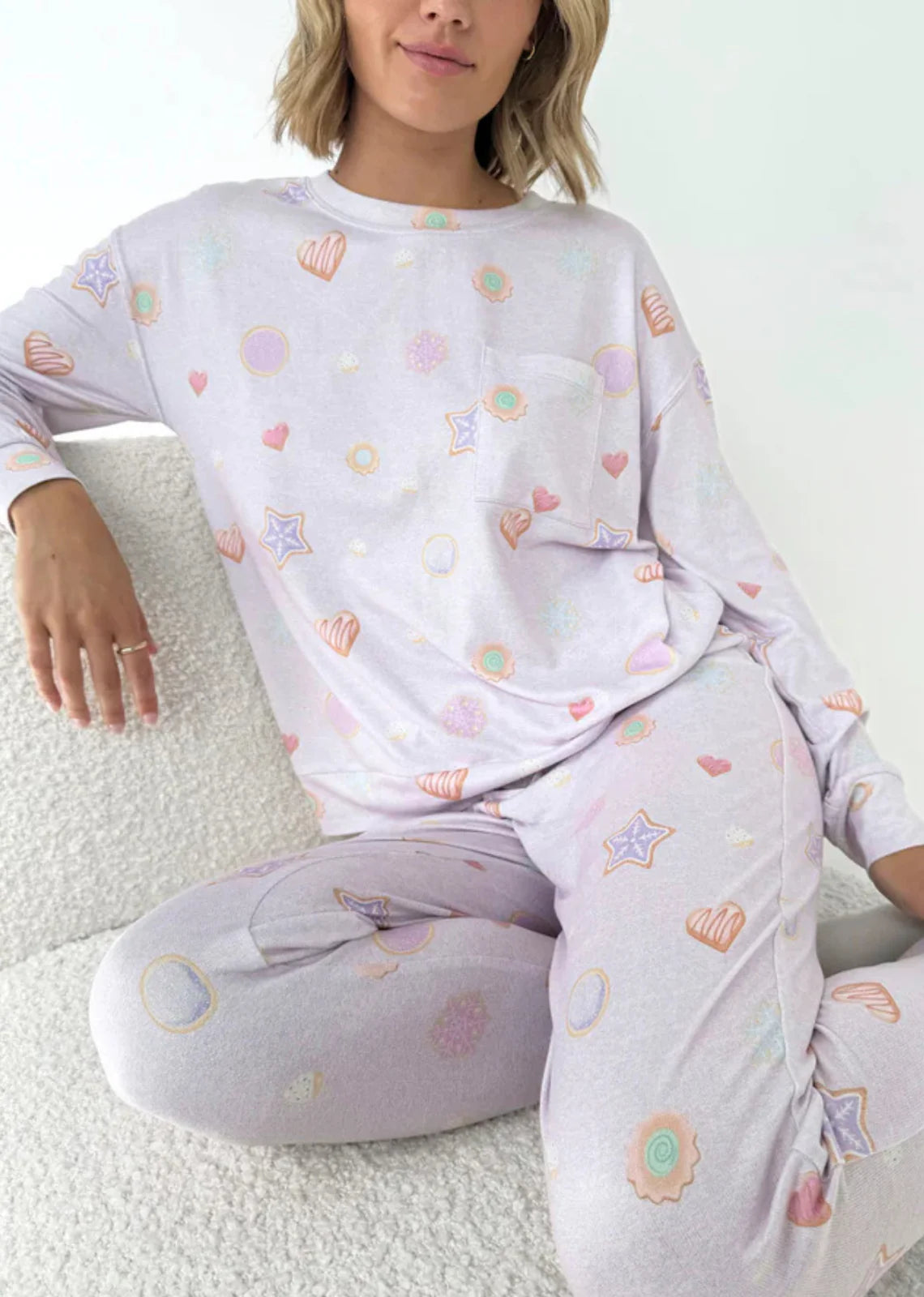 Splendid Marna Jersey Pajama Set | Sugar Cookies