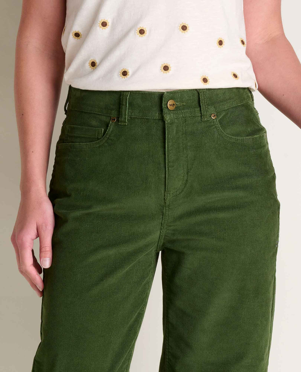 Toad & Co Coaster Cord Wide Leg Pant | Epidote