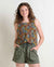 Toad & Co Sunkissed Button Back Tank | Black Floral