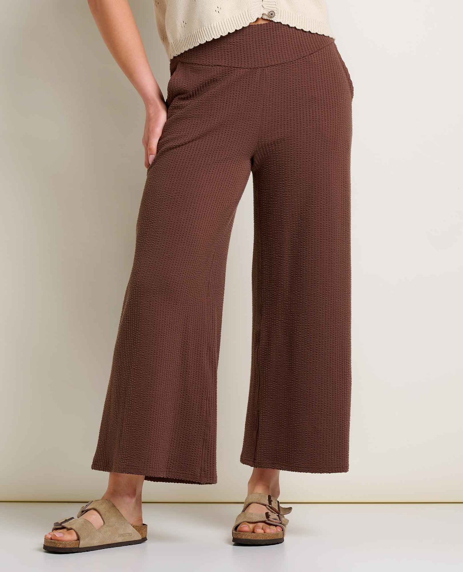 Toad & Co Chaka Wide Leg Crop Pant | Chestnut