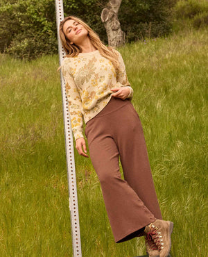 Toad & Co Chaka Wide Leg Crop Pant | Chestnut