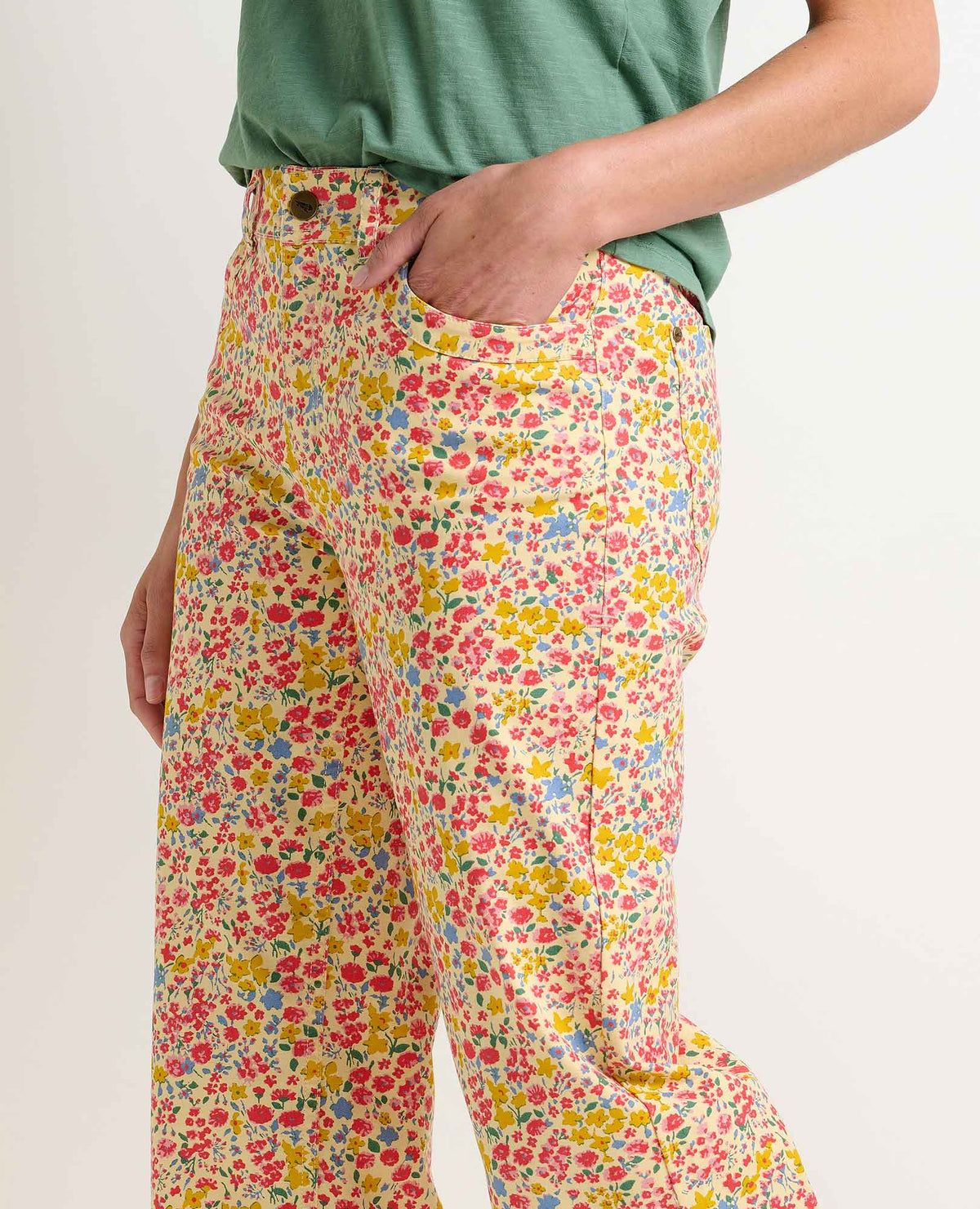 Toad & Co Earthworks Wide Leg Pant | Straw Ditsy & Aster