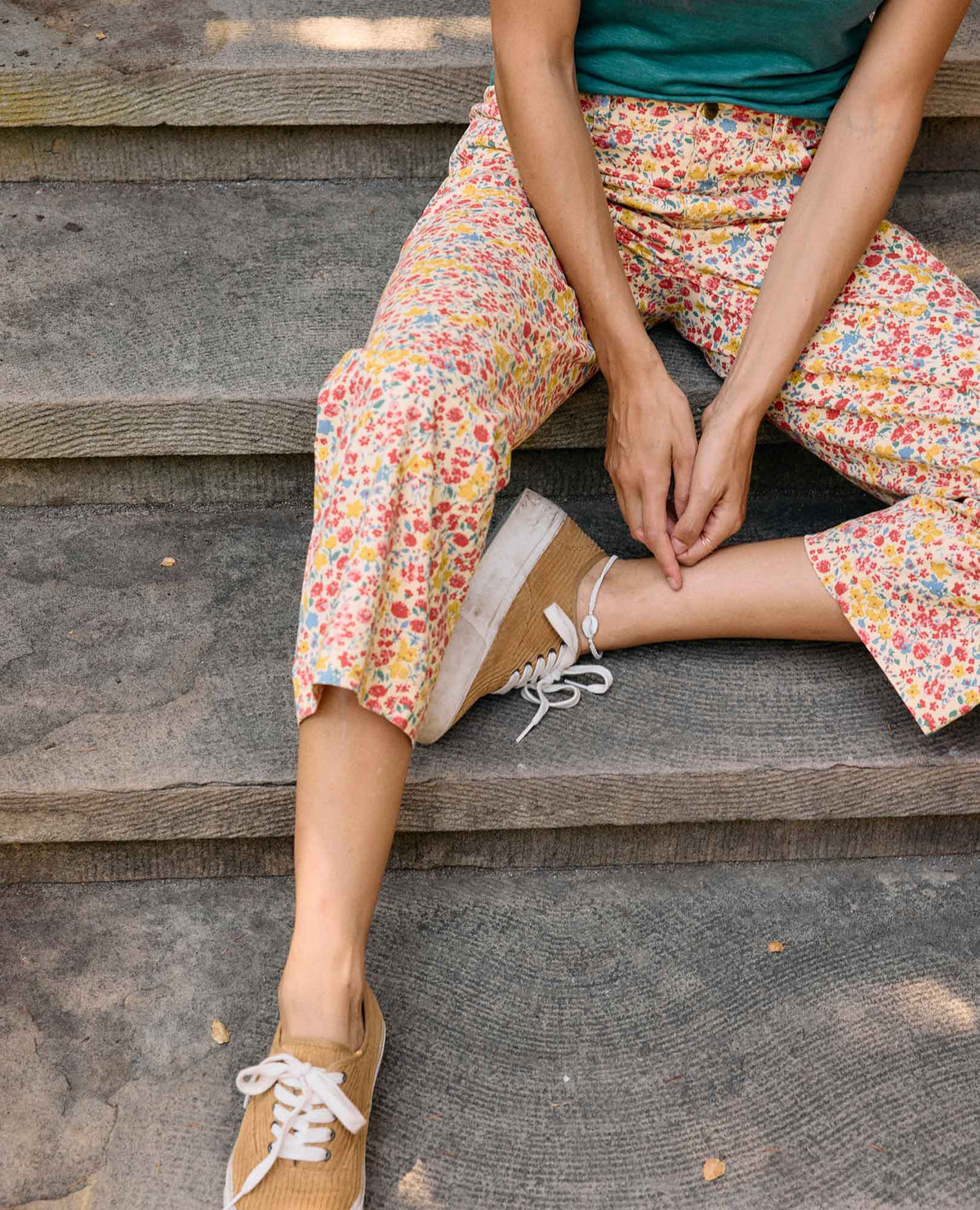 Toad & Co Earthworks Wide Leg Pant | Straw Ditsy & Aster