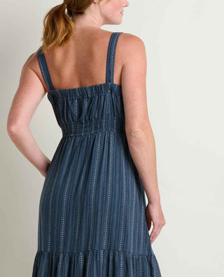 Toad & Co. Taj Hemp Tiered Midi Dress | Midnight