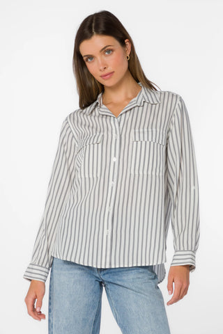 Velvet Heart Talma Top | Indigo Stripe