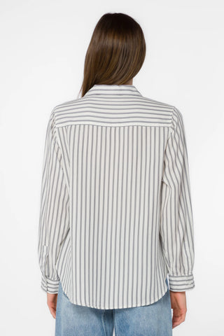 Velvet Heart Talma Top | Indigo Stripe