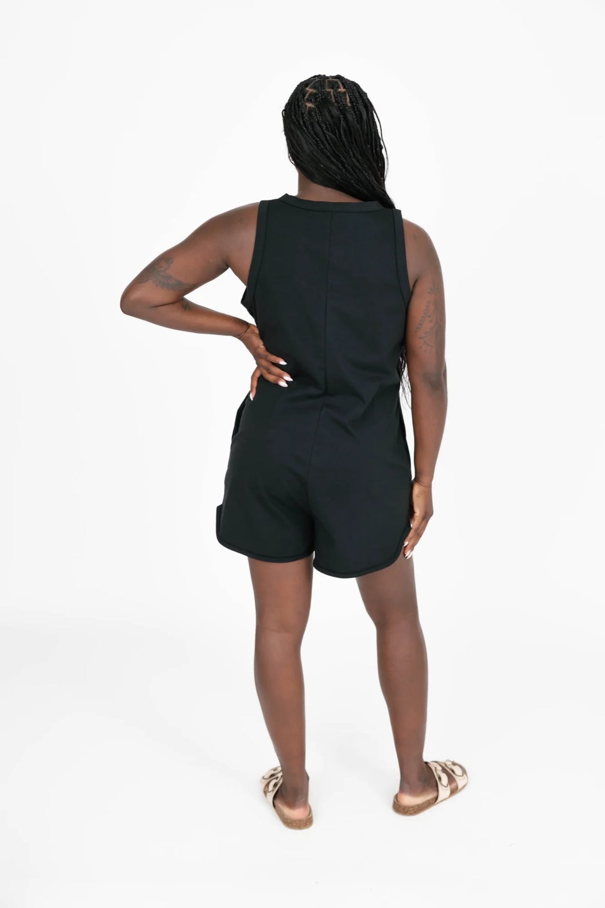 Smash & Tess Tia Shorty Romper | Black + Tiger