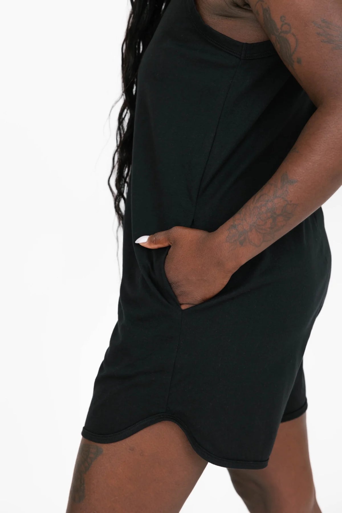 Smash & Tess Tia Shorty Romper | Black + Tiger