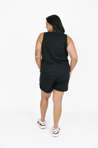 Smash & Tess Tia Shorty Romper | Black + Tiger