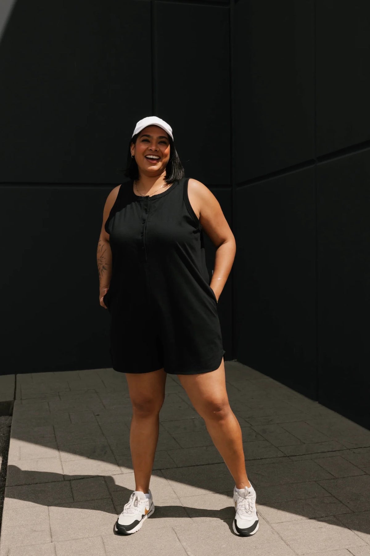 Smash & Tess Tia Shorty Romper | Black + Tiger