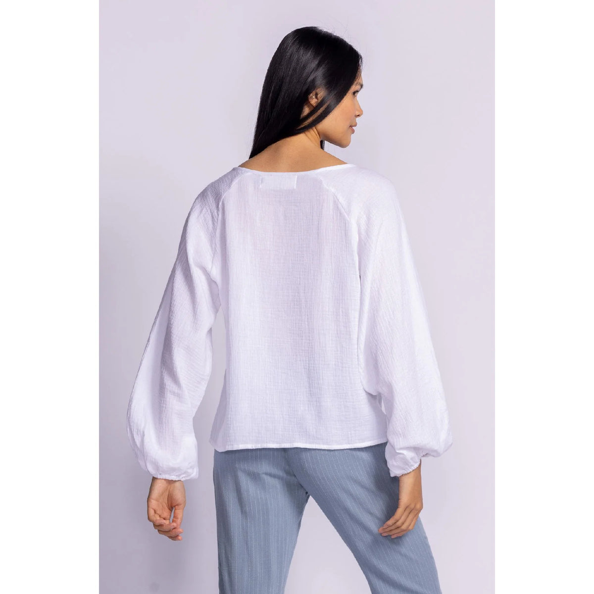 Pink Martini Alexa 100% Cotton Top | White & Black