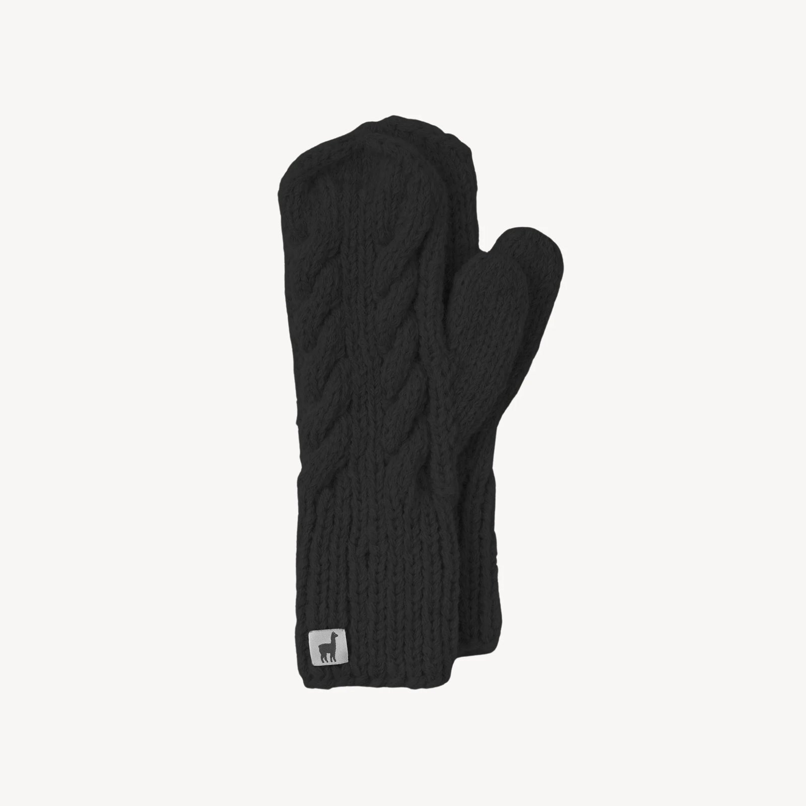 Pokoloko Hand-Knit 100% Alpaca Mittens | Black, Navy, Champagne