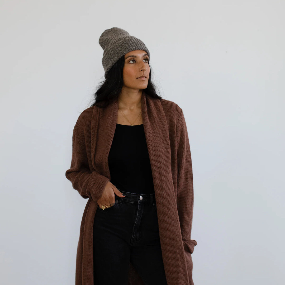 Pokoloko Tundra 100% Alpaca Hat| Smoke, Nutmeg + Frost