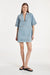 Madison The Label Tara Dress | Denim Two Tone