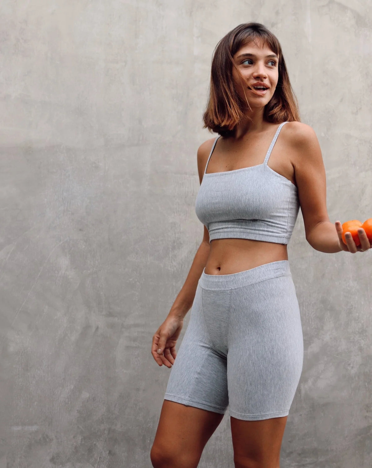 Huha Tata Crop Cami | Black + Grey