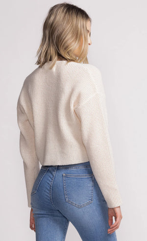 Pink Martini Tobi Sweater | Off White, Black + Beige