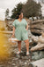 Smash & Tess Valentina Shorty Romper | Green + White Gingham