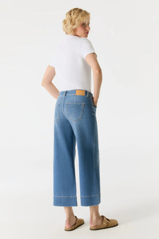 Cup of Joe Vanessa Mid Waist Cropped Length Jeans | Medium Blue