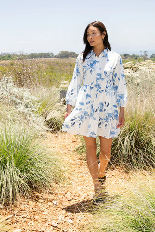 Velvet Heart Alana Pop Over Dress | Washed Waterflower