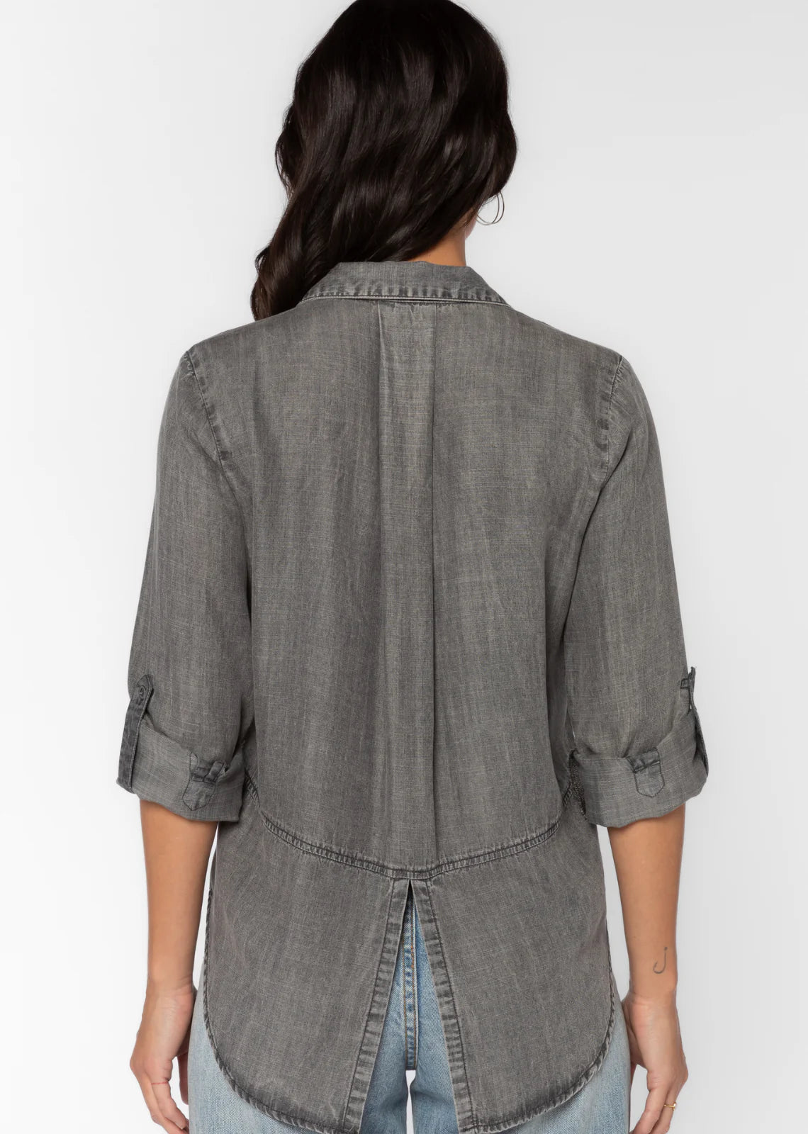Velvet Heart Riley Shirt | Indigo & Grey