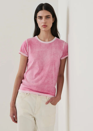 Patrick Assaraf Lightweight Cotton Classic T-Shirt | Rose, Cactus + Fondue