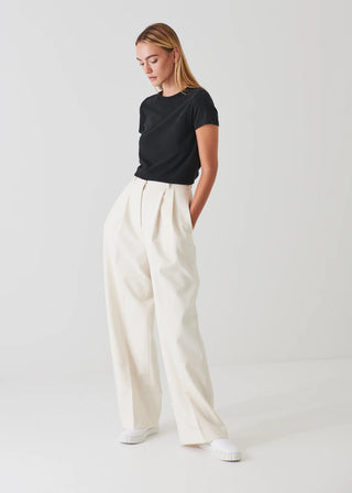 Patrick Assaraf Stretch Slim T-Shirt | White + Black