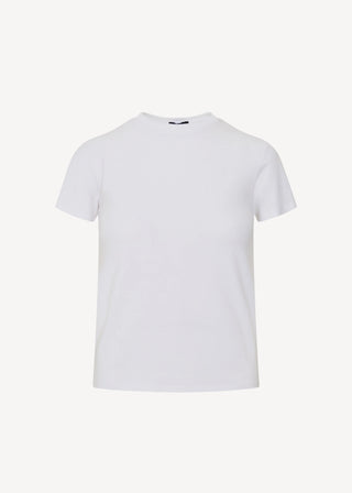 Patrick Assaraf Stretch Slim T-Shirt | White + Black