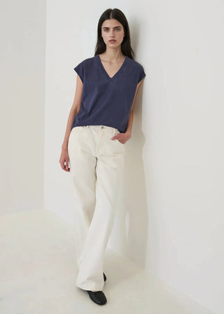 Patrick Assaraf Stretch Dolman V-Neck | Indigo