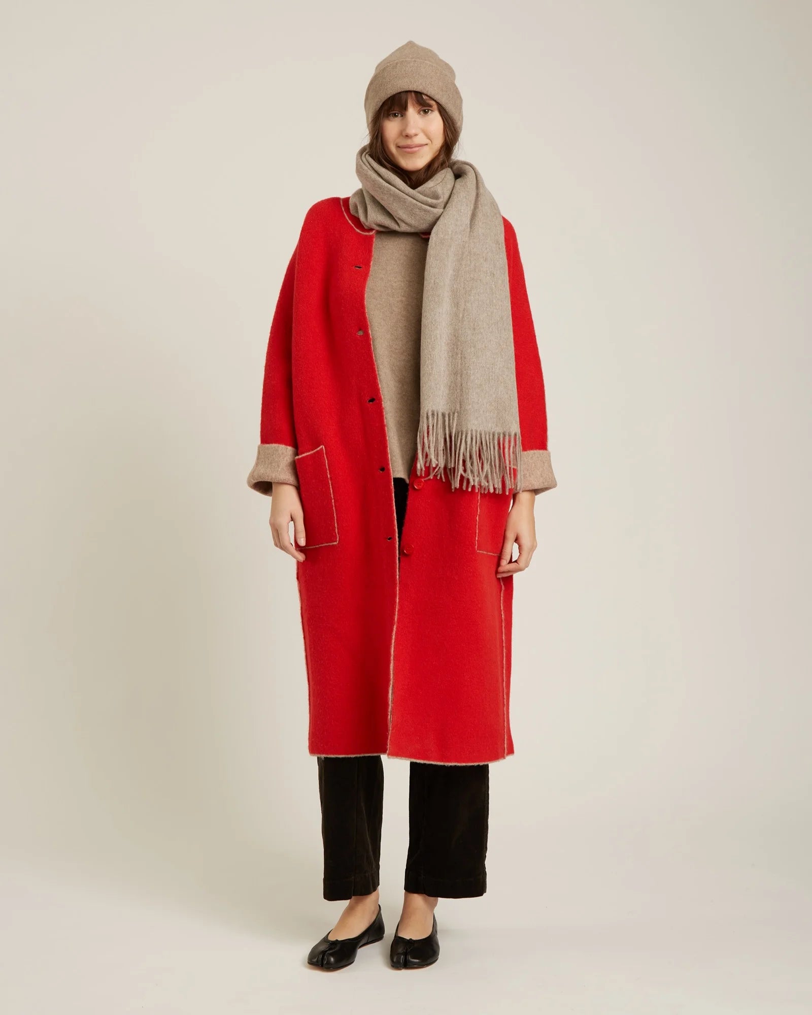Naif Volga Double Sided Coat | Poppy