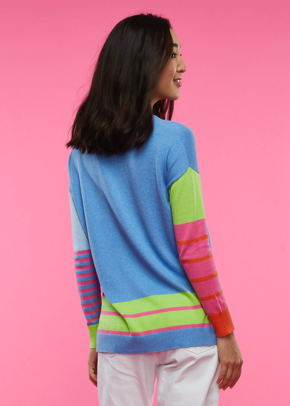 Zaket & Plover Instaria Squares Sweater | Chambray