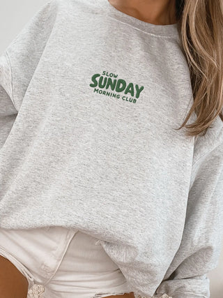 Slow Sunday Morning Club Sweatshirt | Grey